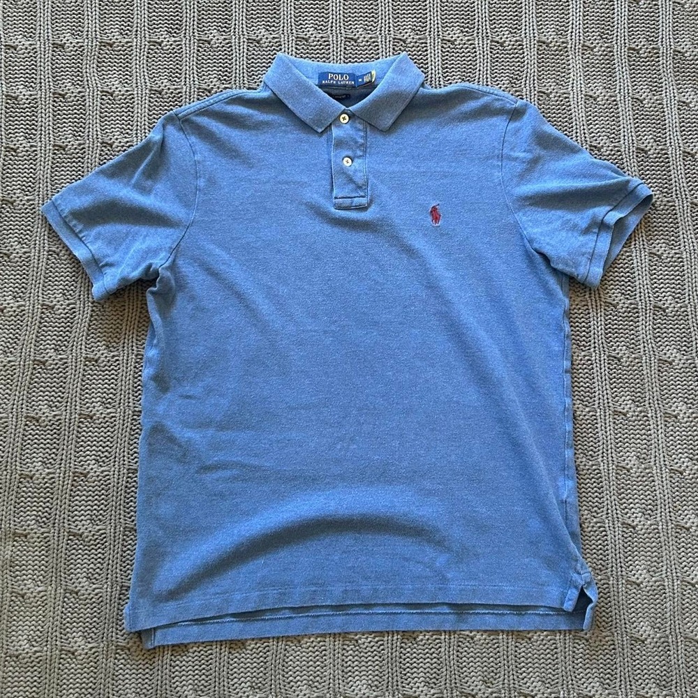 Classic Polo Ralph Lauren heather blue polo, Size M